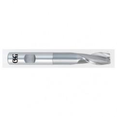 1/8 Dia. x 2-3/8 Overall Length 2-Flute Square End HSS-CO SE End Mill-Round Shank-Center Cutting-Uncoated - Apex Tool & Supply