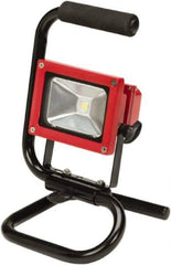 Ability One - LED Bulb, Jobsite Flashlight - Black, Red Aluminum Body, Integrated Batteries - Apex Tool & Supply