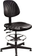 Bevco - 21 to 31" High Adjustable Chair - 27" Wide x 27" Deep, Polyurethane Seat, Black - Apex Tool & Supply