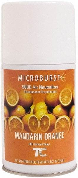Rubbermaid - 5.3 oz Air Freshener Dispenser Aerosol Refill - Mandarin Orange, Compatible with Microburst 9000 Dispensers - Apex Tool & Supply