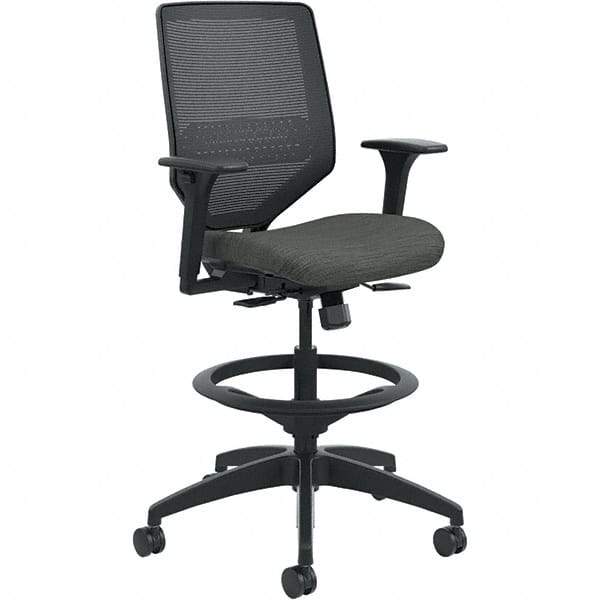 Hon - 53" High Mid Back Chair - 29-3/4" Wide x 28-3/4" Deep, Fabric Mesh Seat, Ink - Apex Tool & Supply
