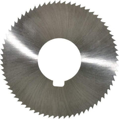 Value Collection - 2-3/4" Diam x 0.023" Blade Thickness x 1" Arbor Hole Diam, 72 Tooth Slitting and Slotting Saw - Arbor Connection, Right Hand, Uncoated, High Speed Steel, Concave Ground, Contains Keyway - Apex Tool & Supply
