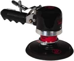 PRO-SOURCE - 12,000 OPM, 3 CFM Air Consumption, 90 psi Air Pressure, Palm Air Orbital Sander - Round Pad, 1/4 NPT Inlet - Apex Tool & Supply
