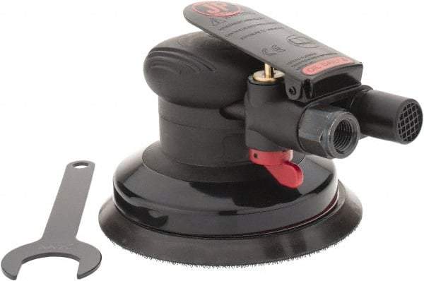 PRO-SOURCE - 12,000 OPM, 3 CFM Air Consumption, 90 psi Air Pressure, Palm Air Orbital Sander - Round Pad, Hook & Loop Backing, 1/4 NPT Inlet - Apex Tool & Supply