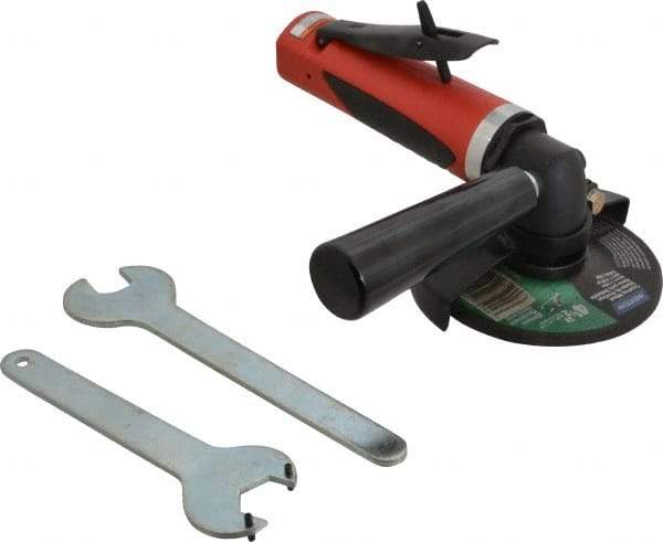 Sioux Tools - 4-1/2" Wheel Diam, 12,000 RPM, Pneumatic Angle & Disc Grinder - 5/8-11 Spindle, 35 CFM, Rear Exhaust - Apex Tool & Supply