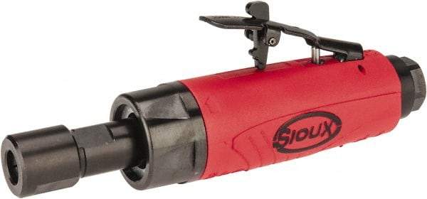 Sioux Tools - 1/4" Collet, Straight Handle, Angle Air Die Grinder - 25,000 RPM, Rear Exhaust, 11 CFM, 0.3 hp, 6.21 bar, 1/4 NPT - Apex Tool & Supply