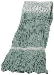 Ability One - 5" Green Head Band, Medium Rayon Loop End Mop Pad - Quick Change Connection - Apex Tool & Supply