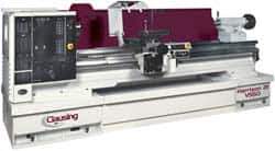 Clausing - 21-7/8" Swing, 120" Between Centers, 208/230/460 Volt, Triple Phase Engine Lathe - 5MT Taper, 15 hp, 18 to 1,800 RPM, 90mm Bore Diam, 67" Deep x 81" High x 187" Long - Apex Tool & Supply