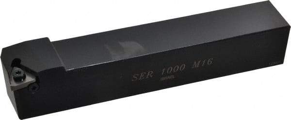 Hertel - External Thread, Right Hand Cut, 1" Shank Width x 1" Shank Height Indexable Threading Toolholder - 6" OAL, 16ER Insert Compatibility, HSE Toolholder, Series HSER - Apex Tool & Supply