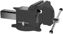 Yost Vises - 4" Jaw Width x 4" Jaw Opening Capacity, 2-1/4" Throat Depth, Bench & Pipe Combination Vise - 1/4 to 1-1/2" Pipe Capacity, Swivel Base, Bolt Down Attachment, Steel - Apex Tool & Supply