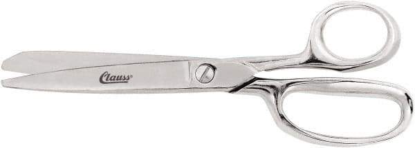 Clauss - 5" LOC, 8" OAL Trimmers - Steel Handle, For Paper, Fabric - Apex Tool & Supply