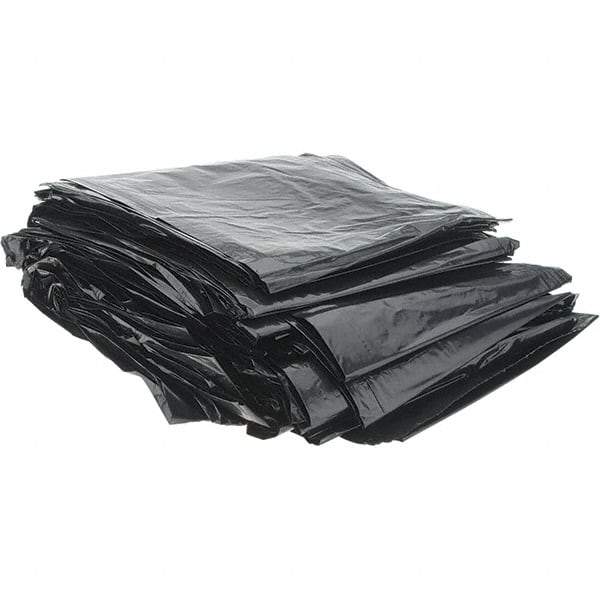 Value Collection - 1.5 mil Thick, Heavy-Duty Trash Bags - High-Density Polyethylene (HDPE), 40" Wide x 46" High, Black - Apex Tool & Supply