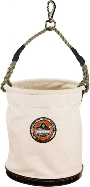 Ergodyne - 1 Pocket White Canvas Bucket Tool Organizer - 12-1/2" Wide x 12-1/2" Deep x 15" High - Apex Tool & Supply