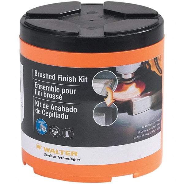 WALTER Surface Technologies - Power Sander #4 Brushed Finish Kit for Flat Surfaces - Apex Tool & Supply