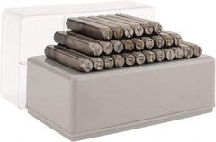 C.H. Hanson - 27 Piece, 1/4" Character Steel Stamp Set - Letters, Standard - Apex Tool & Supply