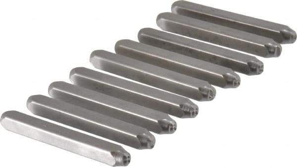 C.H. Hanson - 9 Piece, 1/8" Character Steel Stamp Set - Figures, Standard - Apex Tool & Supply