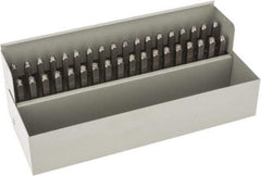 C.H. Hanson - 36 Piece, 3/32" Character Steel Stamp Set - Letters & Figures, Standard - Apex Tool & Supply