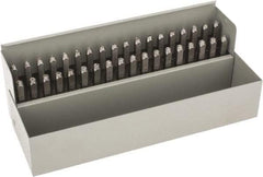 C.H. Hanson - 36 Piece, 1/8" Character Steel Stamp Set - Letters & Figures, Standard - Apex Tool & Supply