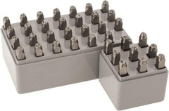C.H. Hanson - 36 Piece, 3/16" Character Steel Stamp Set - Letters & Figures, Standard - Apex Tool & Supply
