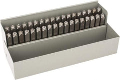 C.H. Hanson - 36 Piece, 1/4" Character Steel Stamp Set - Letters & Figures, Standard - Apex Tool & Supply