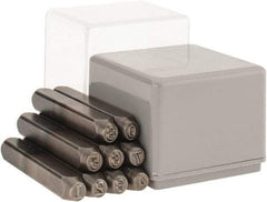 C.H. Hanson - 9 Piece, 3/16" Character Steel Stamp Set - Figures, Heavy Duty - Apex Tool & Supply