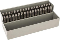 C.H. Hanson - 36 Piece, 3/16" Character Steel Stamp Set - Letters & Figures, Heavy Duty - Apex Tool & Supply