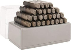 C.H. Hanson - 27 Piece, 1/4" Character Steel Stamp Set - Letters, Reverse - Apex Tool & Supply
