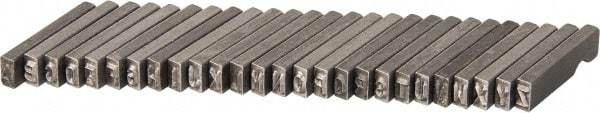 C.H. Hanson - 26 Piece, 1/8 Inch Character, Steel Type Set - 8 Character Capacity, A-Z Content - Apex Tool & Supply
