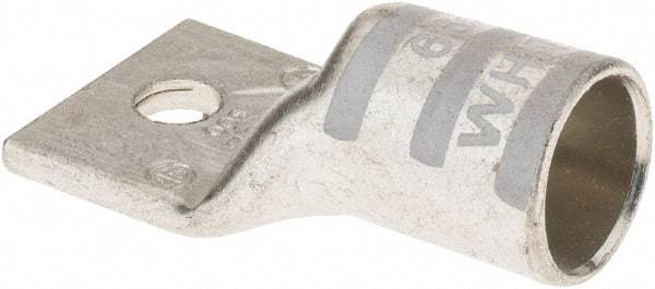 Thomas & Betts - 300 kcmil Wire Noninsulated Compression Connection Square Ring Terminal - 5/16" Stud, 2.33" OAL x 1-1/4" Wide, Tin Plated Copper Contact - Apex Tool & Supply