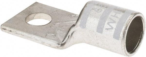Thomas & Betts - 300 kcmil Wire Noninsulated Compression Connection Square Ring Terminal - 1/2" Stud, 2.7" OAL x 1-1/4" Wide, Tin Plated Copper Contact - Apex Tool & Supply