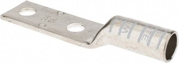 Thomas & Betts - 300 kcmil Wire Noninsulated Compression Connection Rectangle Ring Terminal - 1/2" Stud, 5.23" OAL x 1-1/4" Wide, Tin Plated Copper Contact - Apex Tool & Supply