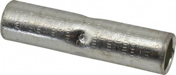 Thomas & Betts - 300mm Wire Size Compatible, Noninsulated, Crimp-On Butt Splice Terminal - 2 Wire Entries, Copper Contacts, Tin Contact Plating, 3-1/2" OAL, White - Apex Tool & Supply