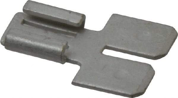 Thomas & Betts - 22 to 18 AWG, Noninsulated, Male Wire Disconnect - Silver, 1/4 Inch Wide Tab, RoHS Compliant, UL 94 V-0 - Apex Tool & Supply