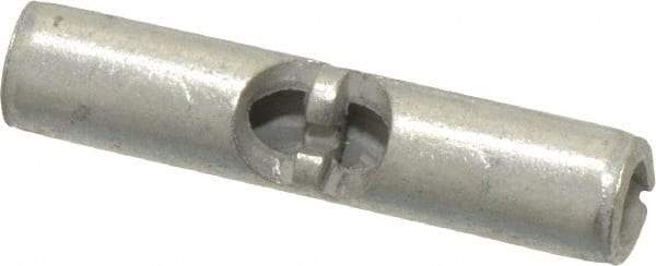 Thomas & Betts - 22 to 18 AWG Compatible, Noninsulated, Crimp-On Butt Splice Terminal - 2 Wire Entries, Copper Contacts, Tin Contact Plating, 0.62" OAL, Red - Apex Tool & Supply