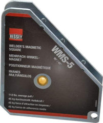 Bessey - 3-3/4" Wide x 3/4" Deep x 4-3/8" High Magnetic Welding & Fabrication Square - 112 Lb Average Pull Force - Apex Tool & Supply