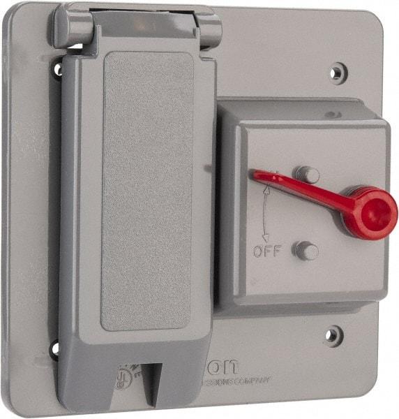 Thomas & Betts - Electrical Outlet Box Polycarbonate Combination Toggle with GFI Cover - Apex Tool & Supply