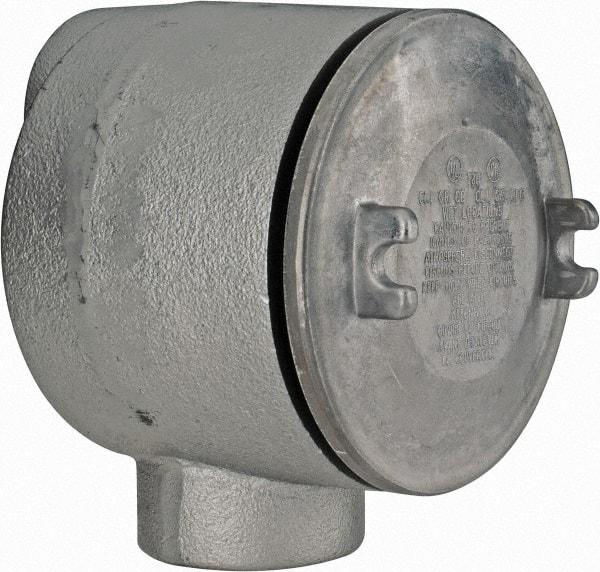 Thomas & Betts - (2) 2" Knockouts, Iron Round Junction Box - 5-3/4" Overall Width x 4.06" Overall Depth - Apex Tool & Supply