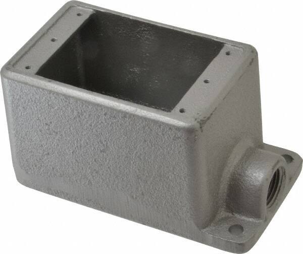 Thomas & Betts - 1 Gang, (1) 1/2" Knockout, Iron Rectangle Device Box - 2-3/4" Overall Width - Apex Tool & Supply