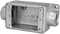 Thomas & Betts - 1 Gang, (2) 3/4" Knockouts, Iron Rectangle Device Box - Zinc Plated - Apex Tool & Supply