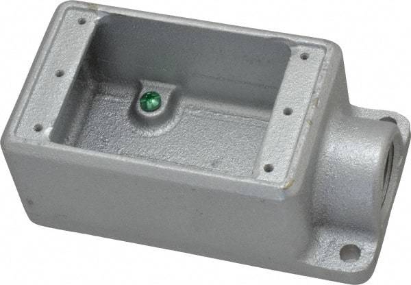 Thomas & Betts - 1 Gang, (1) 3/4" Knockout, Iron Rectangle Device Box - 2-3/4" Overall Width x 2" Overall Depth - Apex Tool & Supply