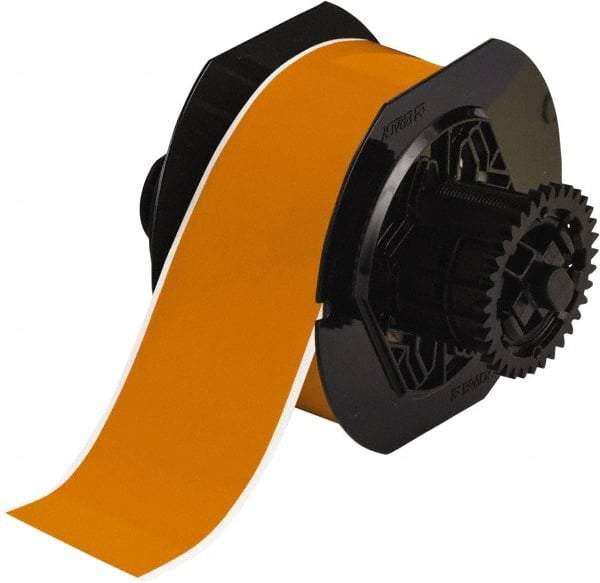 Brady - 2-1/4" Wide x 1,200" Long, Orange Vinyl Tape - For BBP30 Label Printer, BBP33 Label Printer, BBP35 Multicolor Sign & Label Printer, BBP37 Color & Cut Sign & Label Printer, BradyPrinter S3100, BBP31 Sign & Label Printer - Apex Tool & Supply