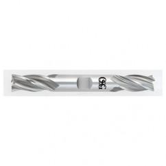 23/64 x 3/8 x 3/4 x 3-1/2 4 Fl HSS-CO Square Non-Center Cutting End Mill - Bright - Apex Tool & Supply