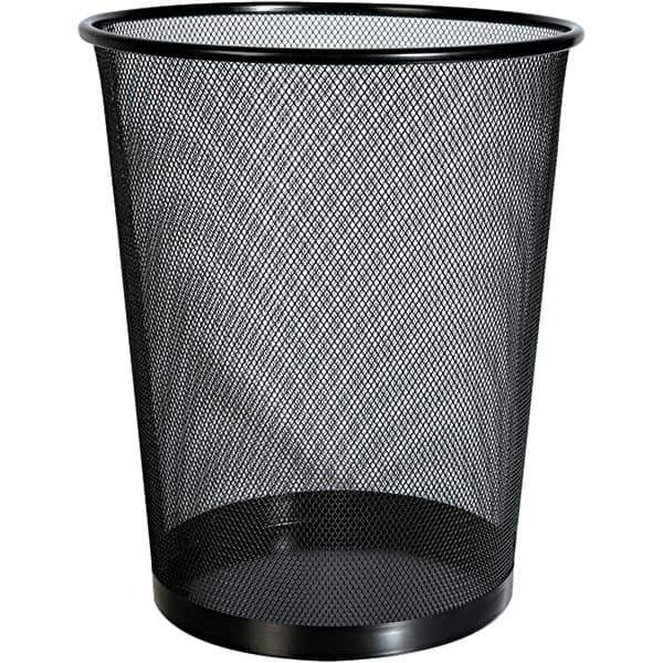 Universal One - Black Wastebasket - Use with Office Supplies - Apex Tool & Supply