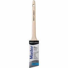 Bestt-Liebco - 1-1/2" Angled Nylon/Polyester Sash Brush - Wood Rattail Handle - Apex Tool & Supply