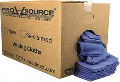 PRO-SOURCE - Virgin Cotton Huck Rag - Lint-Free, Blue, 5 to 7 Pieces per Lb, 16 x 25", Comes in Box - Apex Tool & Supply