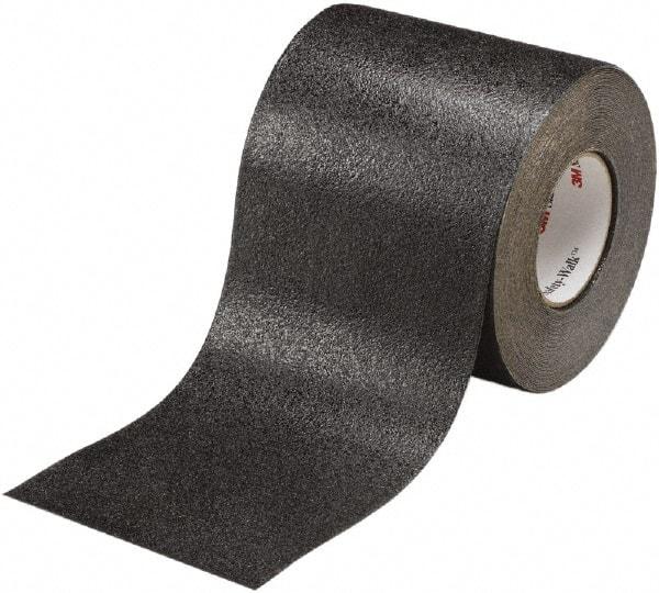 Ability One - Black Solid Color Anti-Slip Vinyl Tape - 4" Wide x 60' Long x 0.036" Thick, General Traffic - Apex Tool & Supply