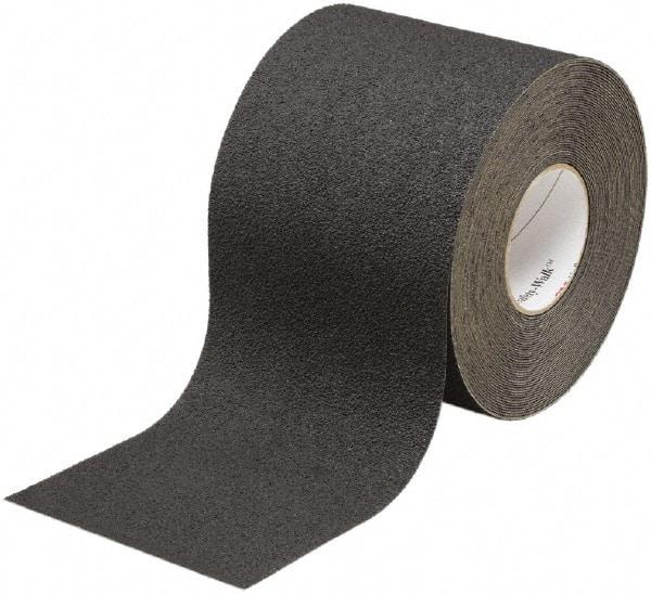 Ability One - Black Solid Color Anti-Slip Vinyl Tape - 4" Wide x 60' Long x 0.045" Thick, General Traffic - Apex Tool & Supply
