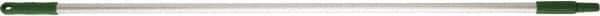 Vikan - 52 x 1" Aluminum Squeegee Handle - European Threaded Connection, Green - Apex Tool & Supply