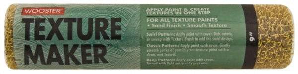 Wooster Brush - 9" Wide Paint General Purpose Roller Cover - Medium to Semi-Rough Texture, Plastic - Apex Tool & Supply
