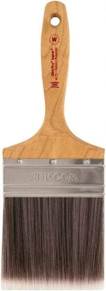 Wooster Brush - 4" Synthetic Wall Brush - 3-15/16" Bristle Length, Maple Handle - Apex Tool & Supply